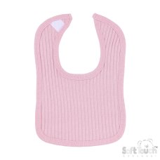 P4600-DP: Dusty Pink Ribbed Velcro Bib